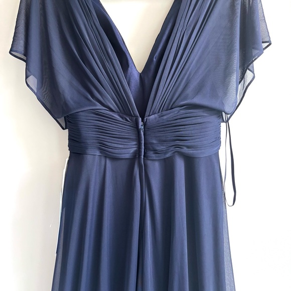 Kleinfeld Flutter Sleeve Mesh Bridesmaid Dress
Elegant Indigo Blue Evening Gown - Picture 8 of 17